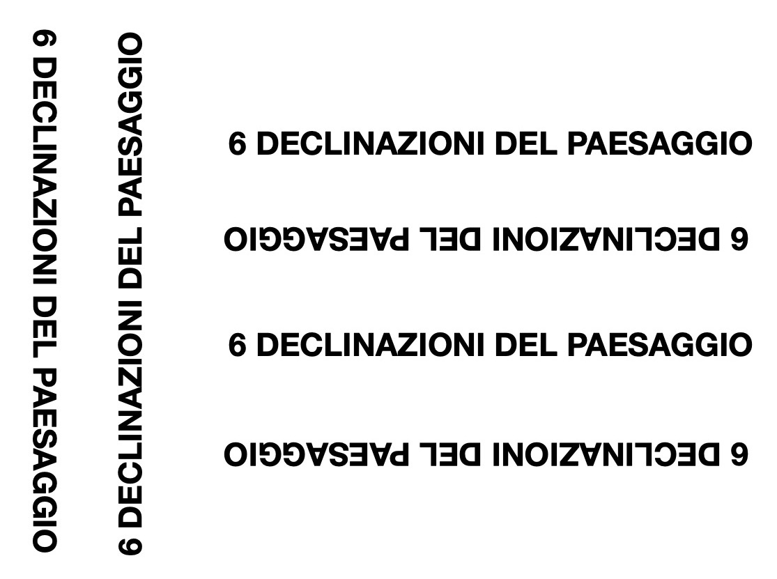 6 declinazioni del paesaggio